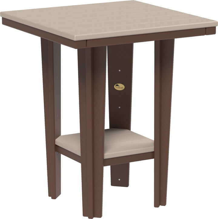 LuxCraft 30" Square Bistro Table | Counter Height — Amish-crafted recycled poly, 20-year poly durability