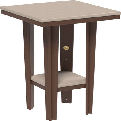 LuxCraft 30" Square Bistro Table | Counter Height — Amish-crafted recycled poly, 20-year poly durability