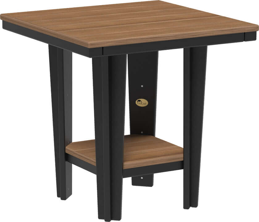 LuxCraft 30" Square Bistro Table | Dining Height — four-equal-sided table, fade-resistant poly