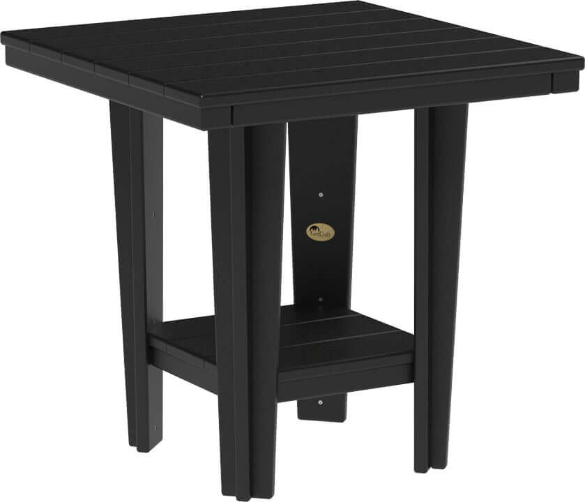 LuxCraft 30" Square Bistro Table | Dining Height in Black — Amish-crafted recycled poly, 20-year poly durability