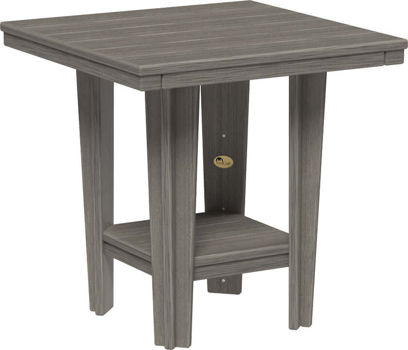 LuxCraft 30" Square Bistro Table | Dining Height in Coastal Gray — four-equal-sided table, long-life recycled poly