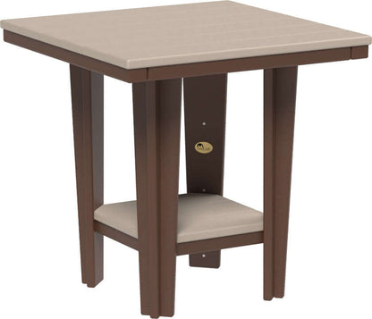 LuxCraft 30" Square Bistro Table | Dining Height — Amish-crafted recycled poly, weather-resistant design
