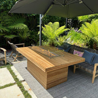 Anderson Teak Louvre Rectangular Fireplace Table