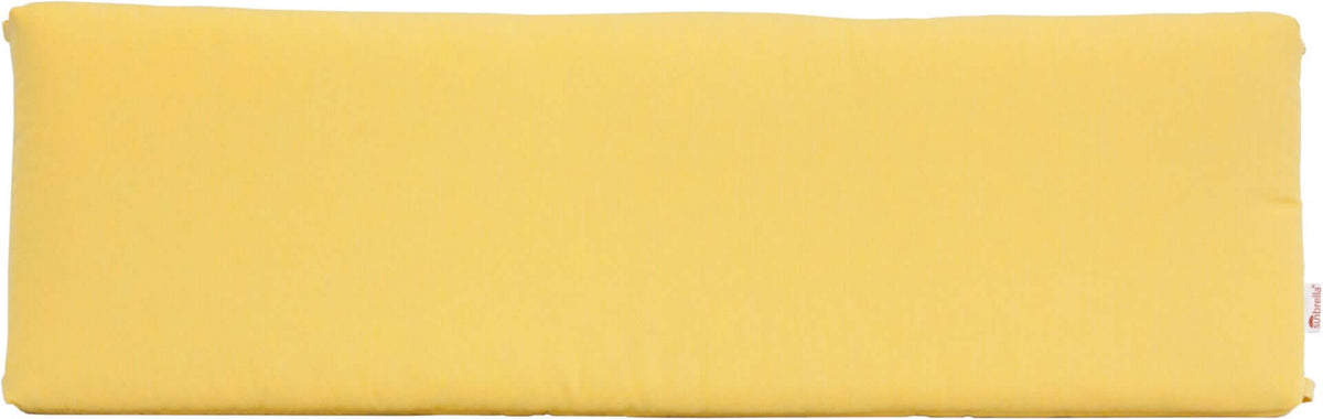 LuxCraft 41" Outdoor Café Bench Cushion positioned for outdoor seating comfort — all-weather outdoor build
