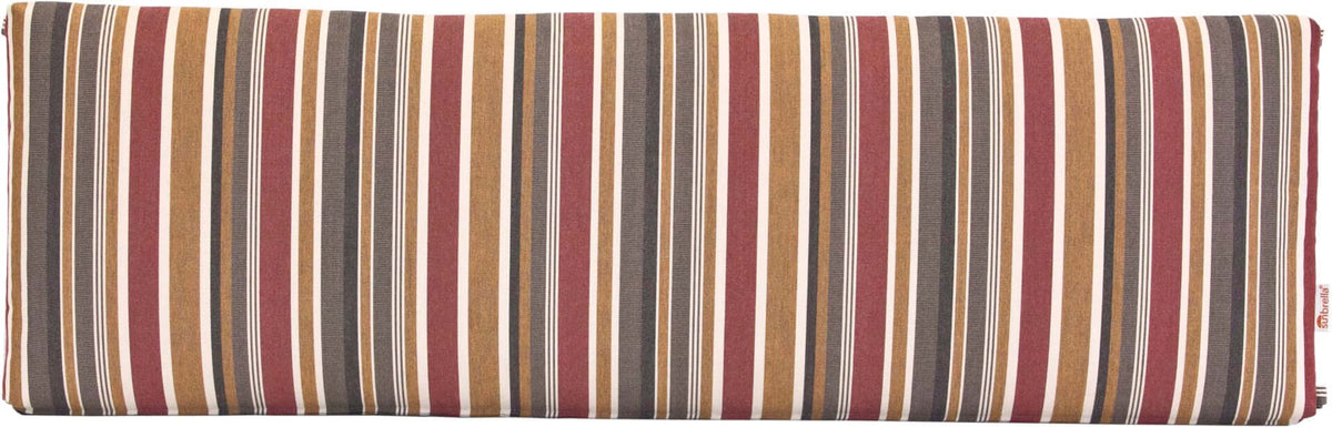 LuxCraft 41" Outdoor Café Bench Cushion in Red — Sunbrella outdoor fabric, mildew-resistant fill