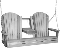 LuxCraft 5' Adirondack Porch Swing made with all-weather poly furniture materials