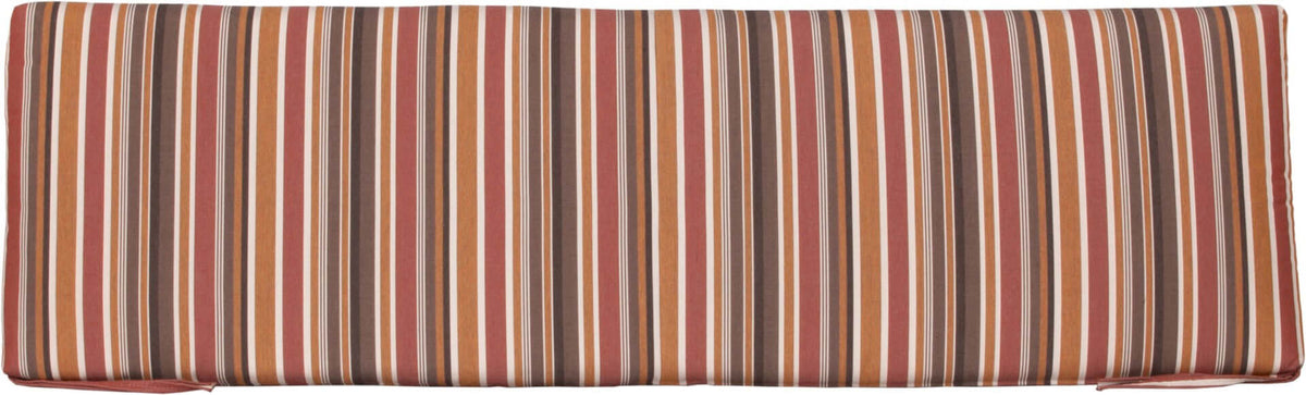 LuxCraft 5' Outdoor Seat Cushions in Red configured for bench seating padding — fade-resistant fabric