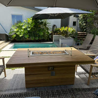 Anderson Teak Louvre Rectangular Fireplace Table