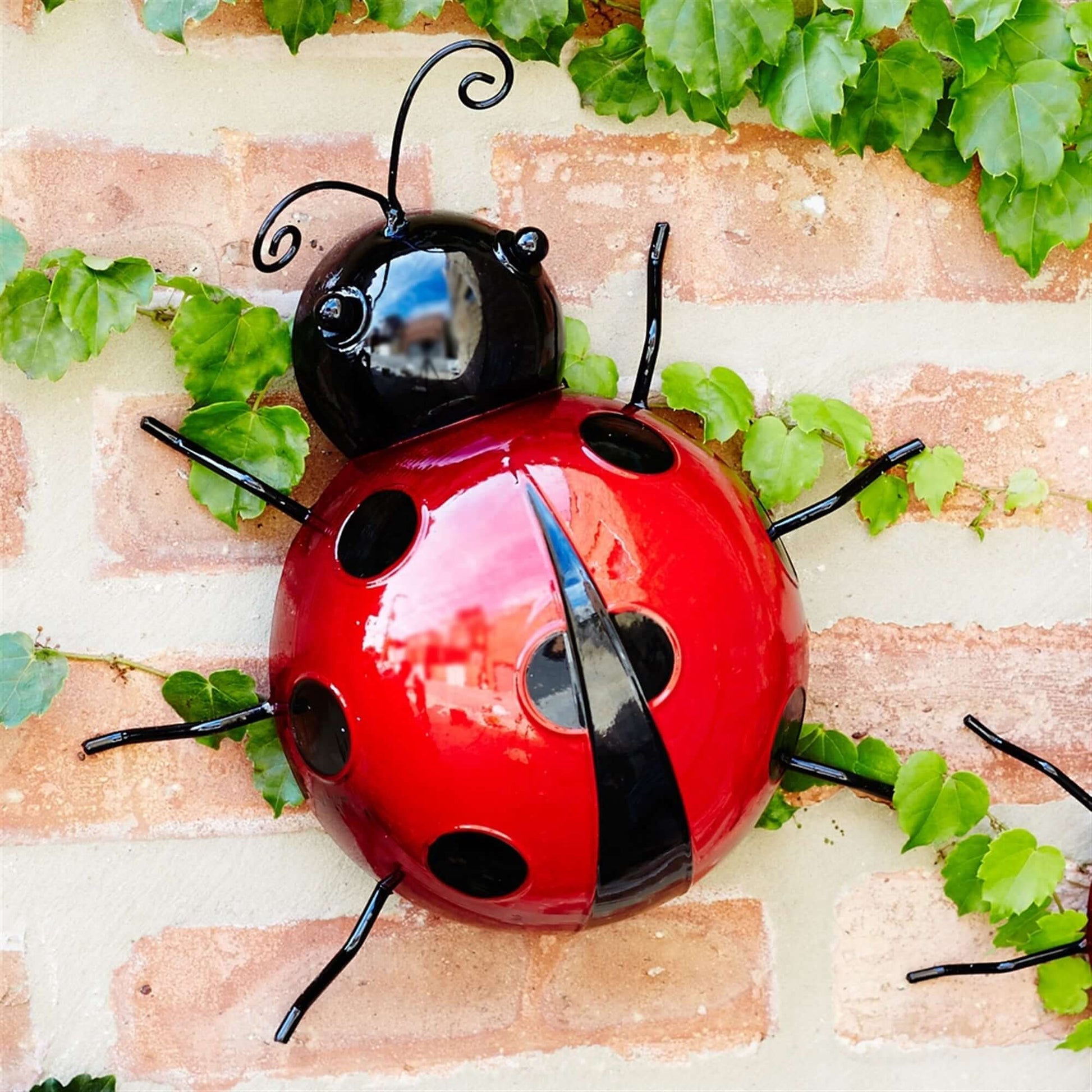 Melrose International Metal Lady Bug Garden Decor (Set of 6)