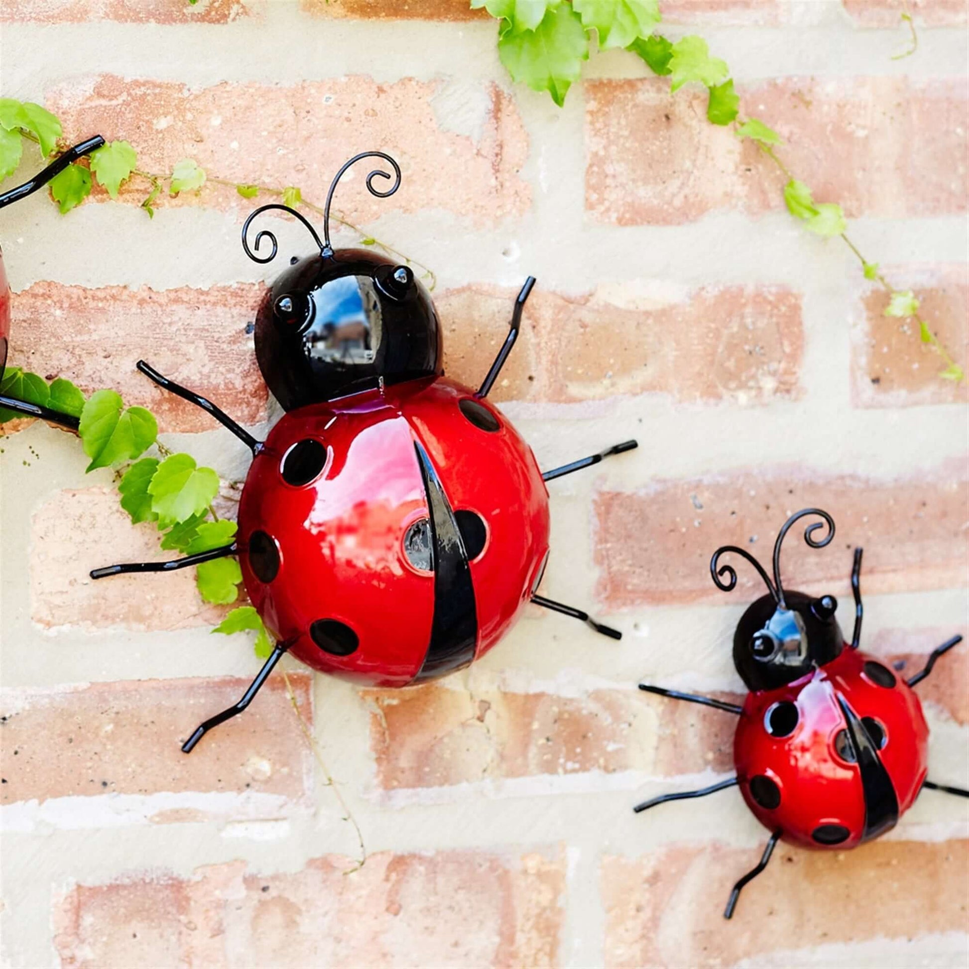 Melrose International Metal Lady Bug Garden Decor (Set of 6)