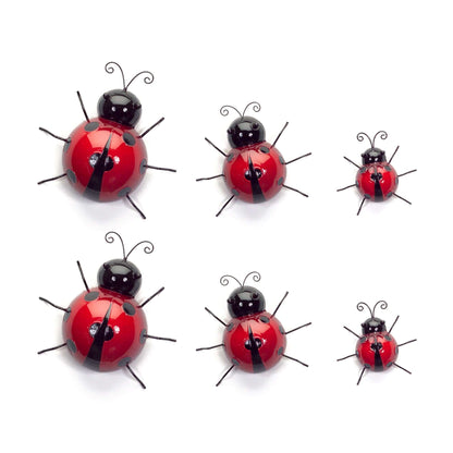 Melrose International Metal Lady Bug Garden Decor (Set of 6)