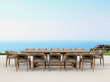 Anderson Teak Toscana Extension Table And Dining Armchair Set Three-Quarter View of Dining Chair