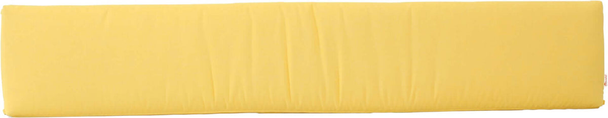 LuxCraft 72" Outdoor Café Bench Cushion styled for patio chair upgrade — mildew-resistant fill