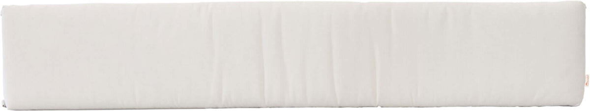 LuxCraft 72" Outdoor Café Bench Cushion paired for patio chair upgrade — weather-resistant cover