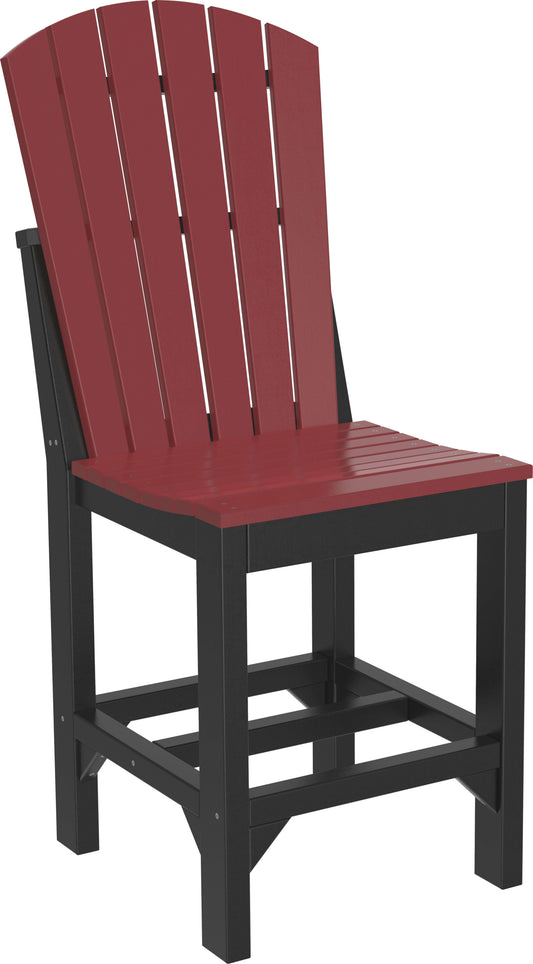 LuxCraft Adirondack Dining Side Chair | 3 Height Options in Cherrywood and Black — side profile view, classic Adirondack profile