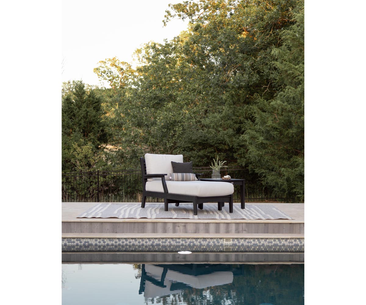 Berlin Gardens Classic Terrace Left Arm Chaise Lounge lifestyle 2