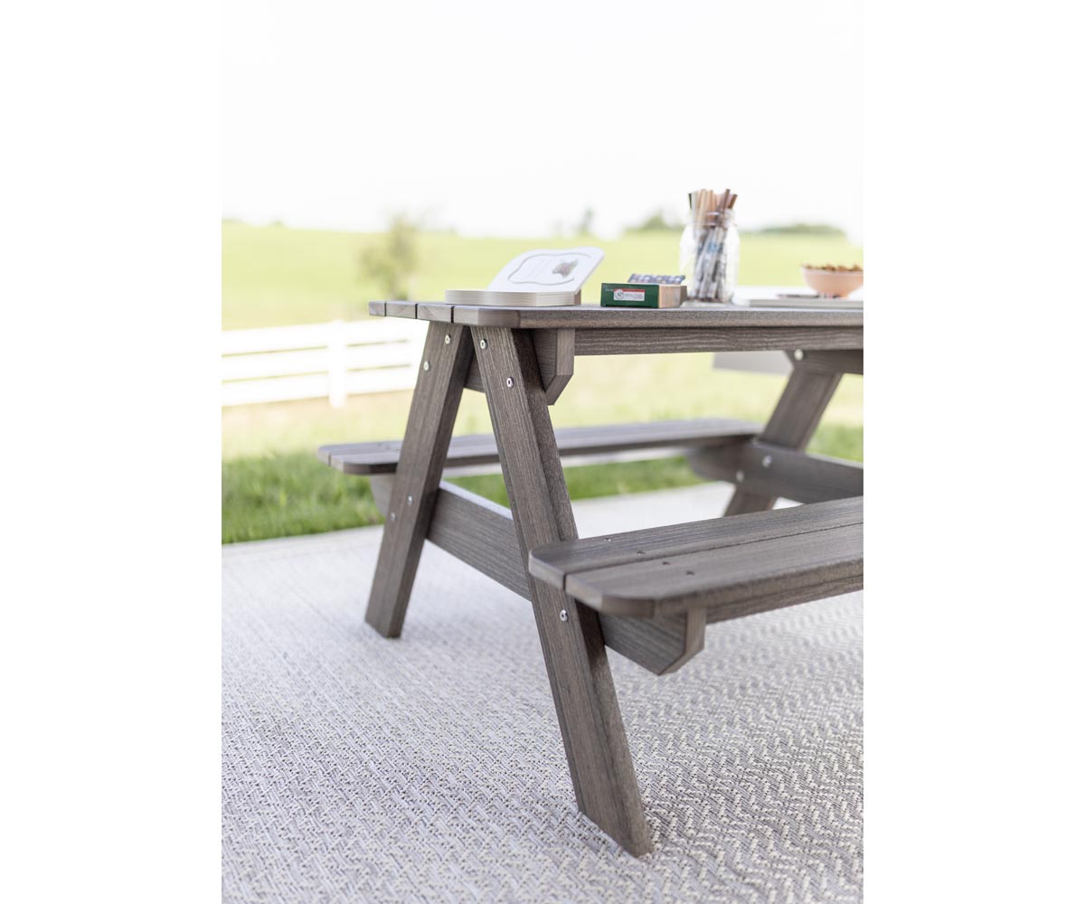 Berlin Gardens Kids Rectangular Picnic Table lifestyle 4