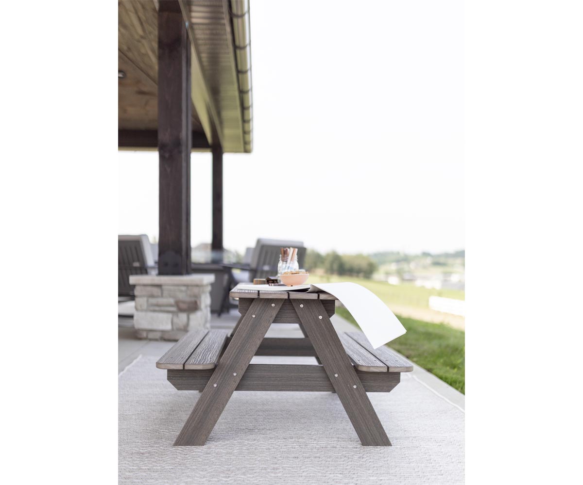 Berlin Gardens Kids Rectangular Picnic Table lifestyle 5