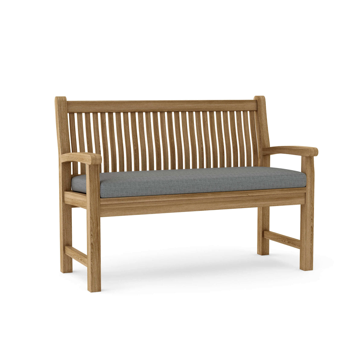 Sunbrella Cast Slate Cushion Color Option for Anderson Teak Sahara 2 Seater Bench