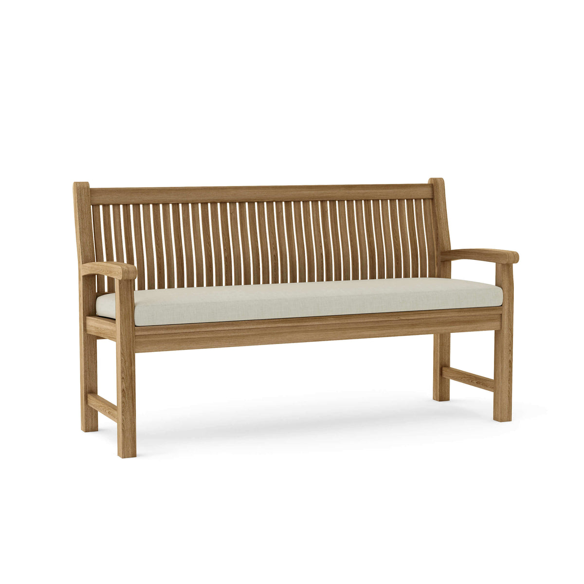 Sunbrella Canvas Natural Cushion Color Option for Anderson Teak Sahara 3 Seater Bench