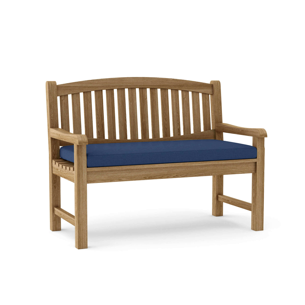 Sunbrella Canvas Navy Cushion Color Option for Anderson Teak Kingston 2 Seater Bench