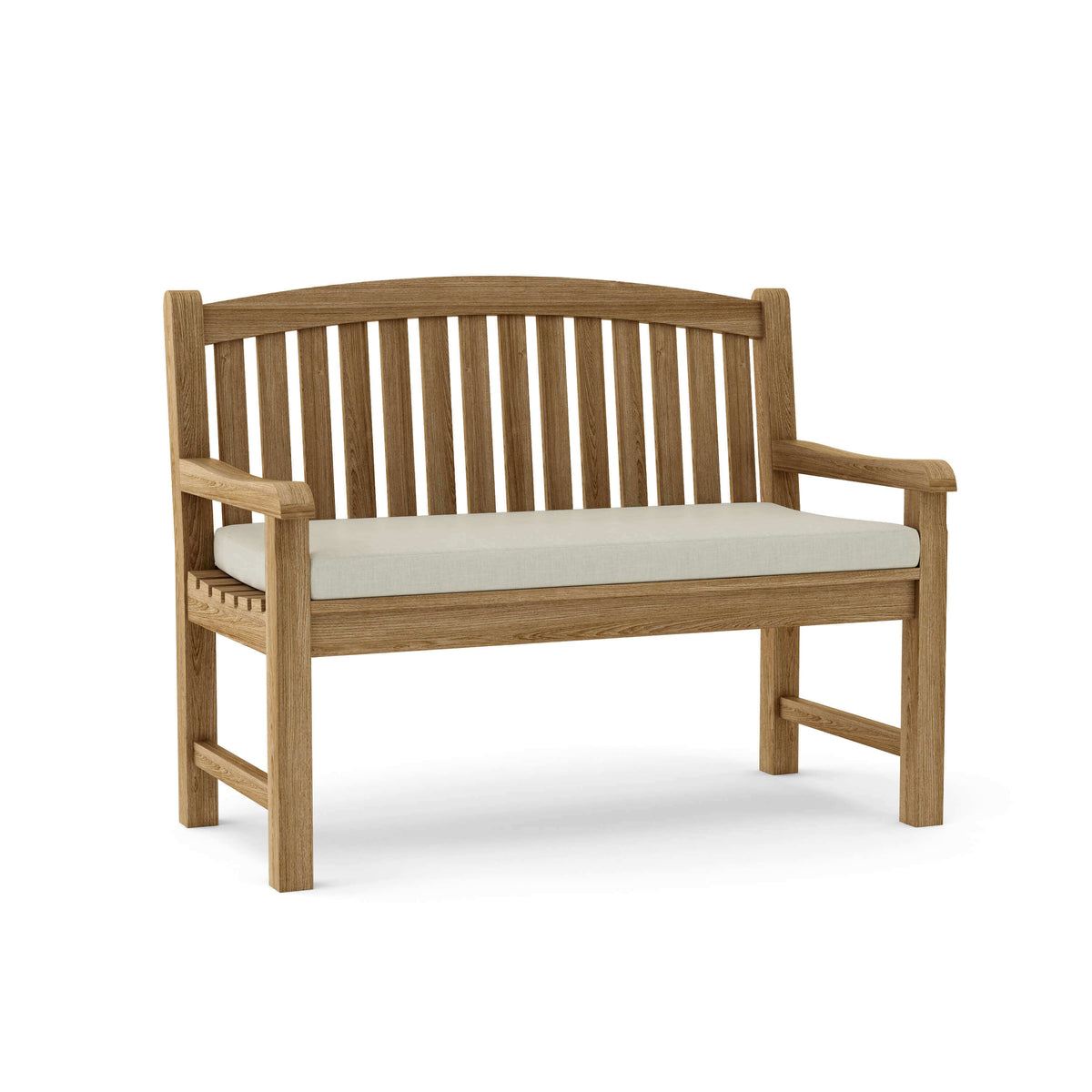 Sunbrella Canvas Natural Cushion Color Option for Anderson Teak Chelsea 2 Seater Bench