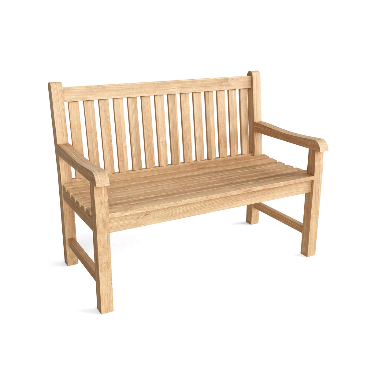Anderson Teak Classic 2 Seater Bench Detail with Mortise-and-Tenon Joinery and Teak Slats