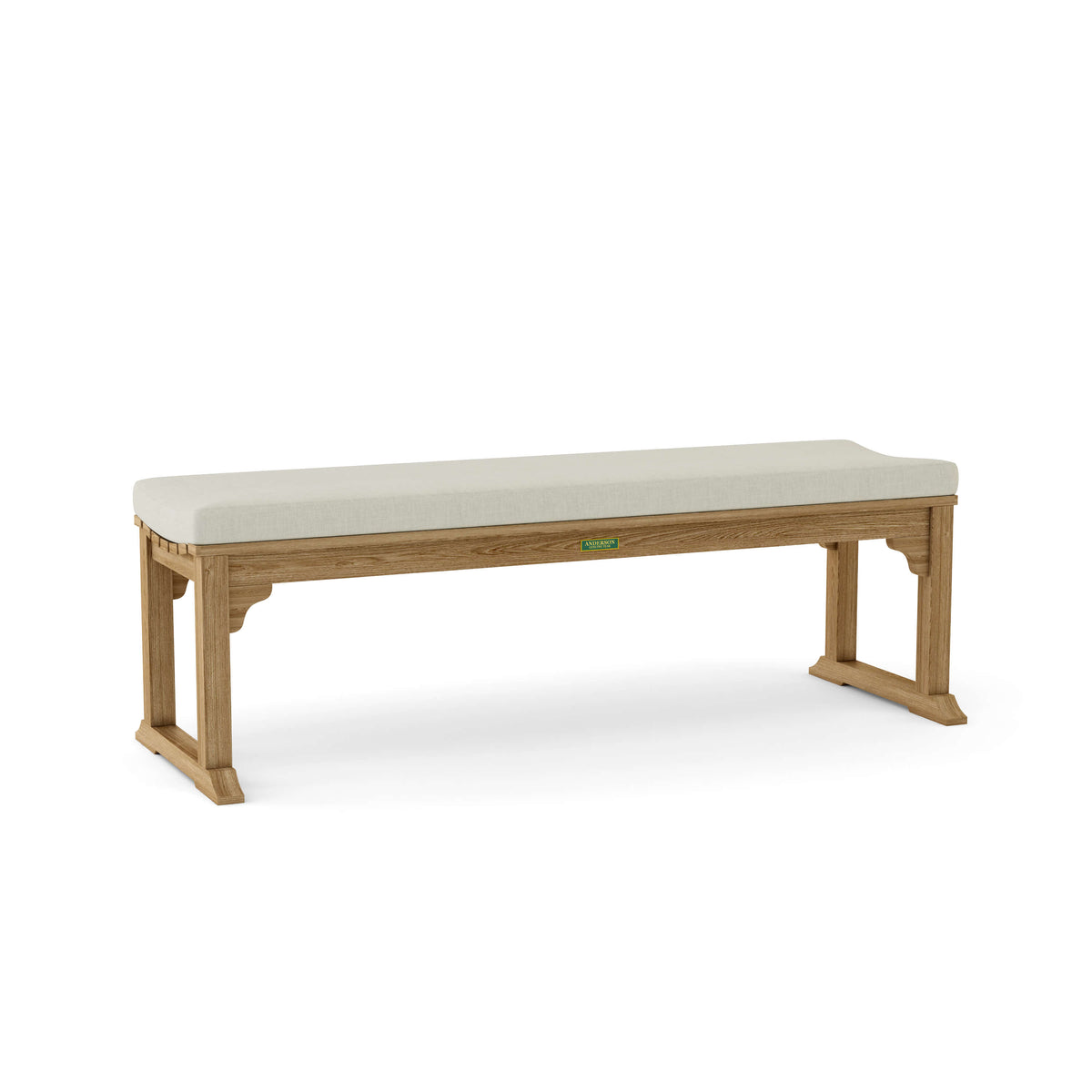 Sunbrella Canvas Natural Cushion Color Option for Anderson Teak Mason 3 Seater Backless Bench