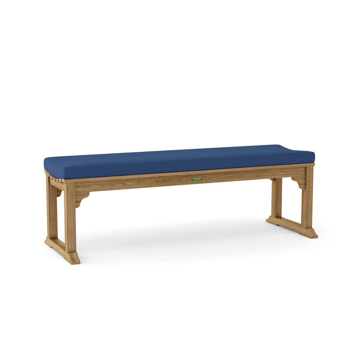 Sunbrella Canvas Navy Cushion Color Option for Anderson Teak Mason 3 Seater Backless Bench