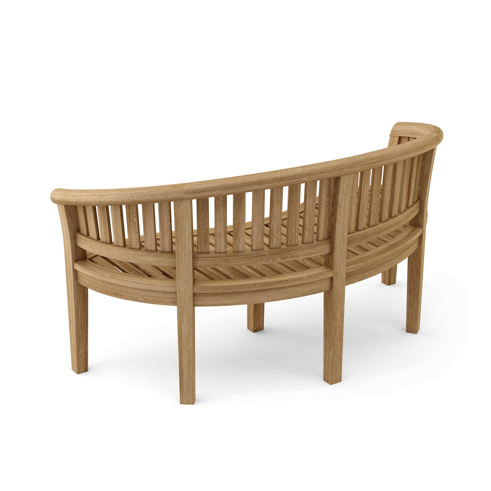 Anderson Teak Curve 3-Seater Bench Extra Thick Wood