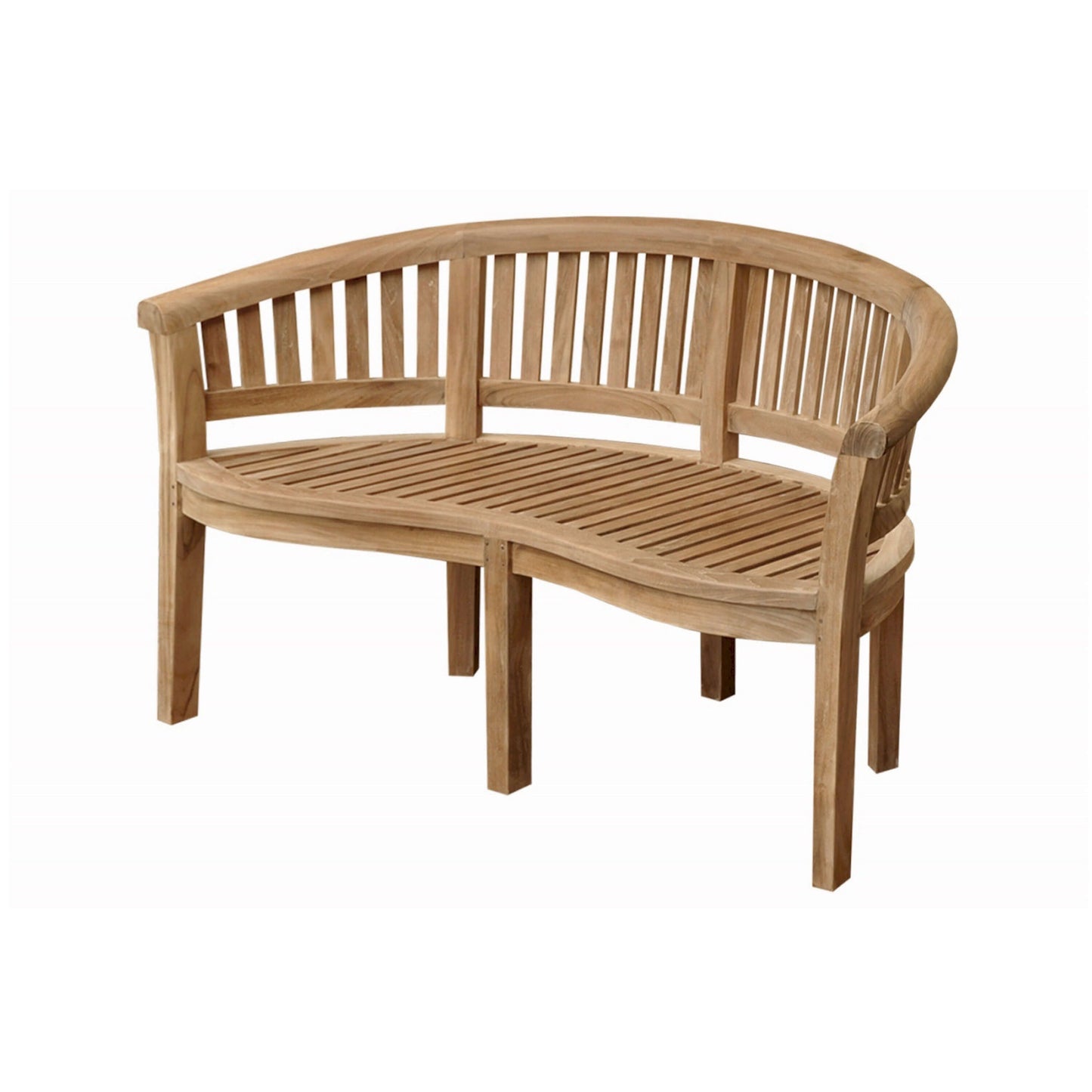 Anderson Teak Curve 3-Seater Bench Extra Thick Wood