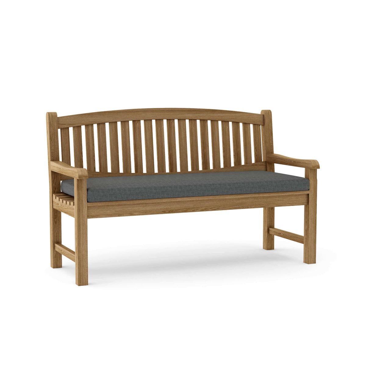 Sunbrella Cast Charcoal Cushion Color Option for Anderson Teak Kingston 3 Seater Bench