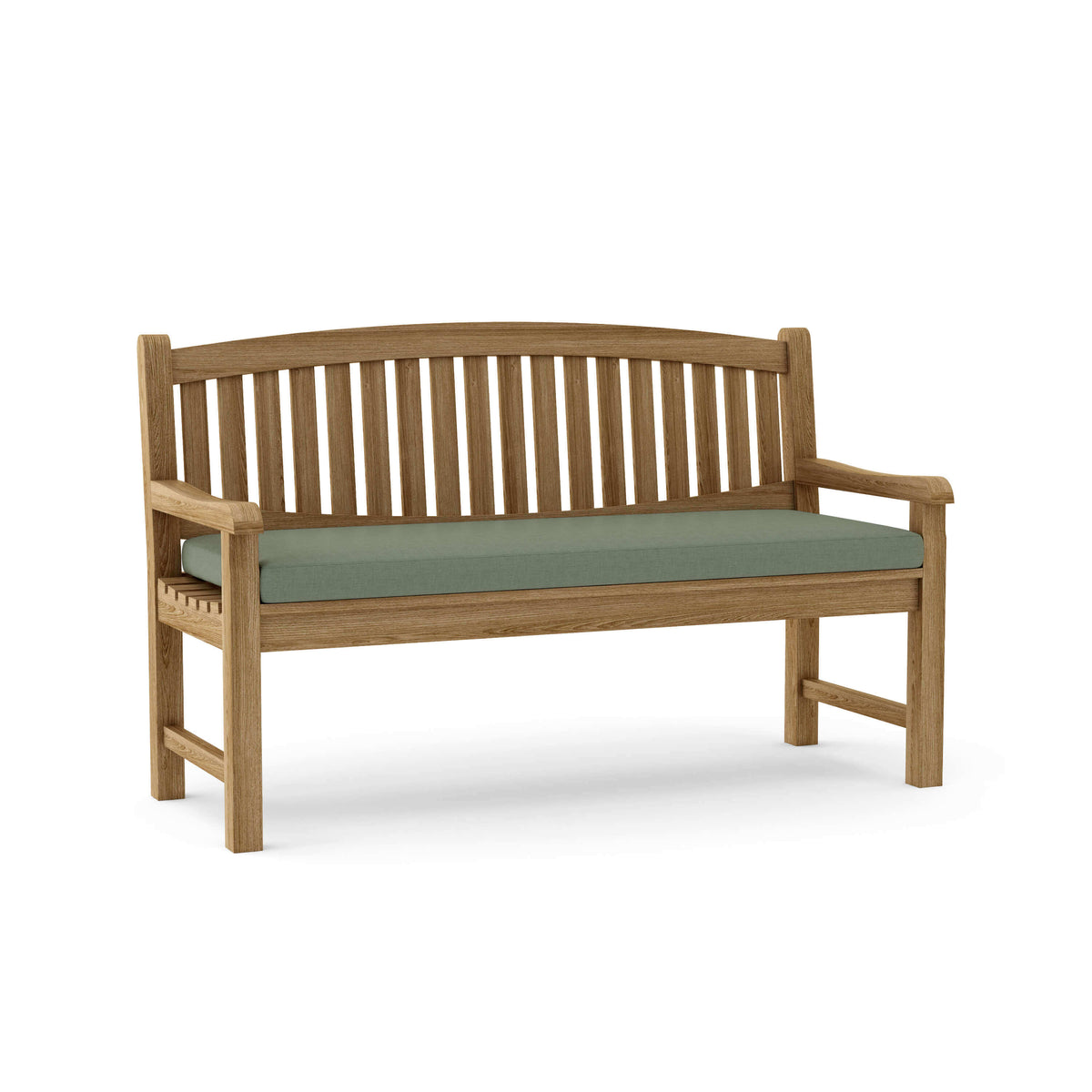 Sunbrella Cast Sage Cushion Color Option for Anderson Teak Kingston 3 Seater Bench