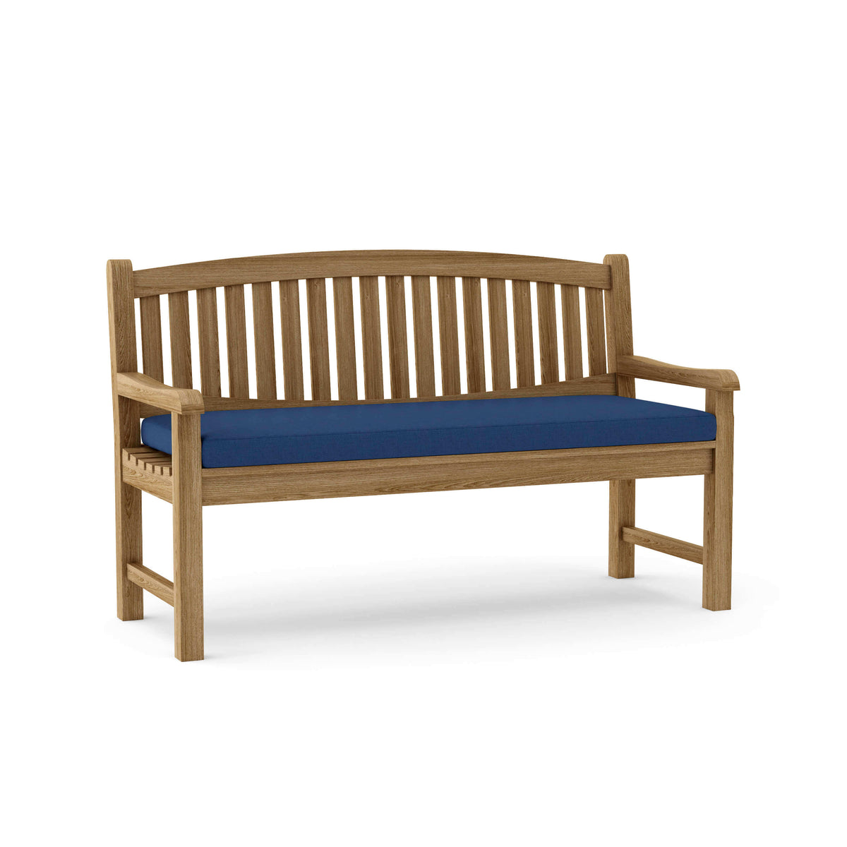 Sunbrella Canvas Navy Cushion Color Option for Anderson Teak Kingston 3 Seater Bench