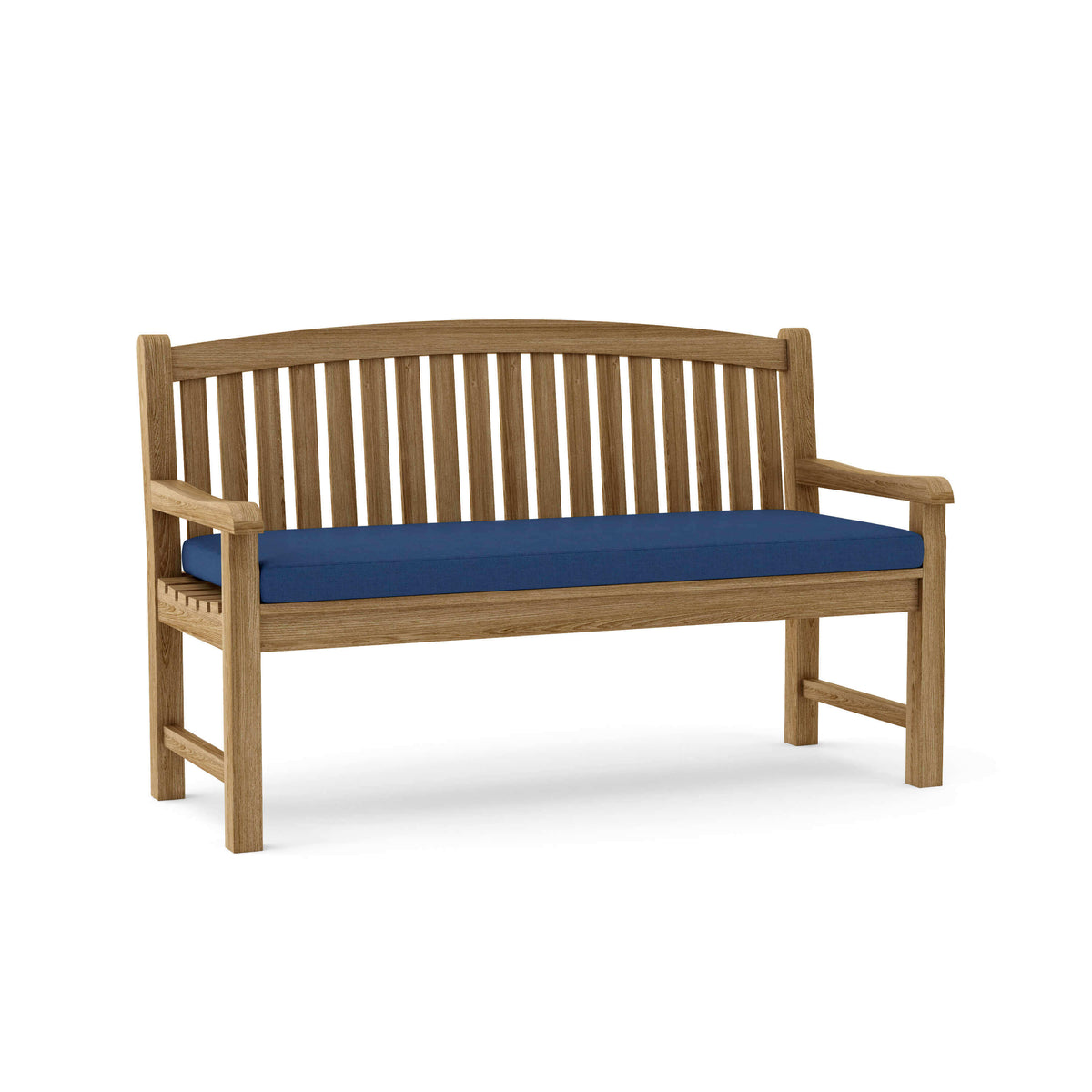 Sunbrella Canvas Navy Cushion Color Option for Anderson Teak Chelsea 3 Seater Bench