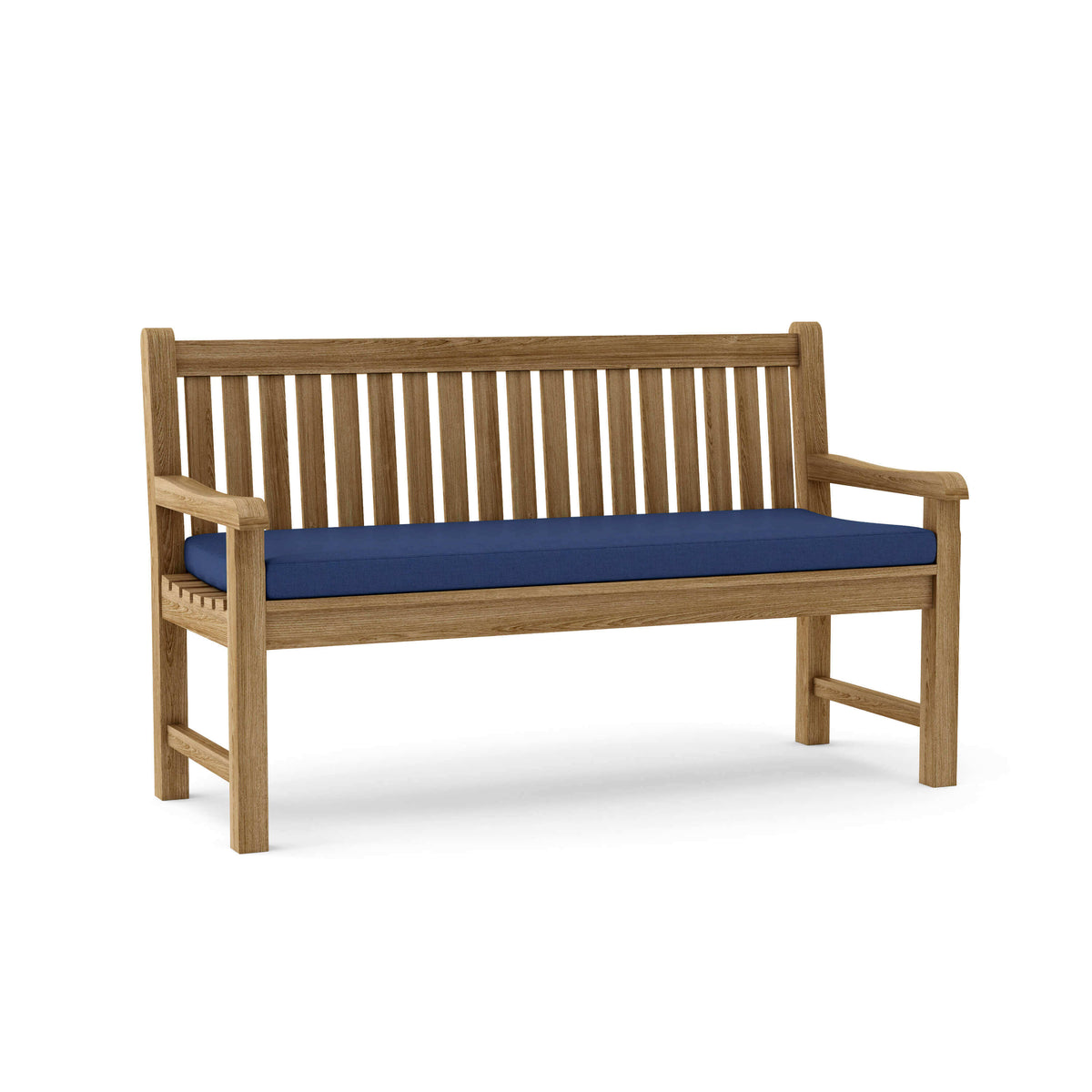 Sunbrella Canvas Navy Cushion Color Option for Anderson Teak Classic 3 Seater Bench