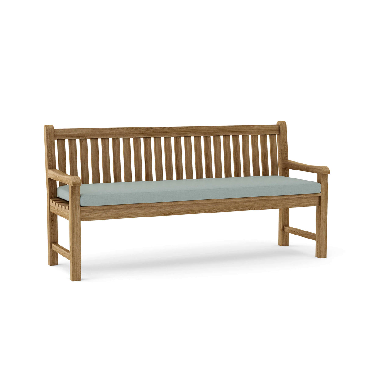 Sunbrella Cast Mist Cushion Color Option for Anderson Teak Classic 4 Seater Bench