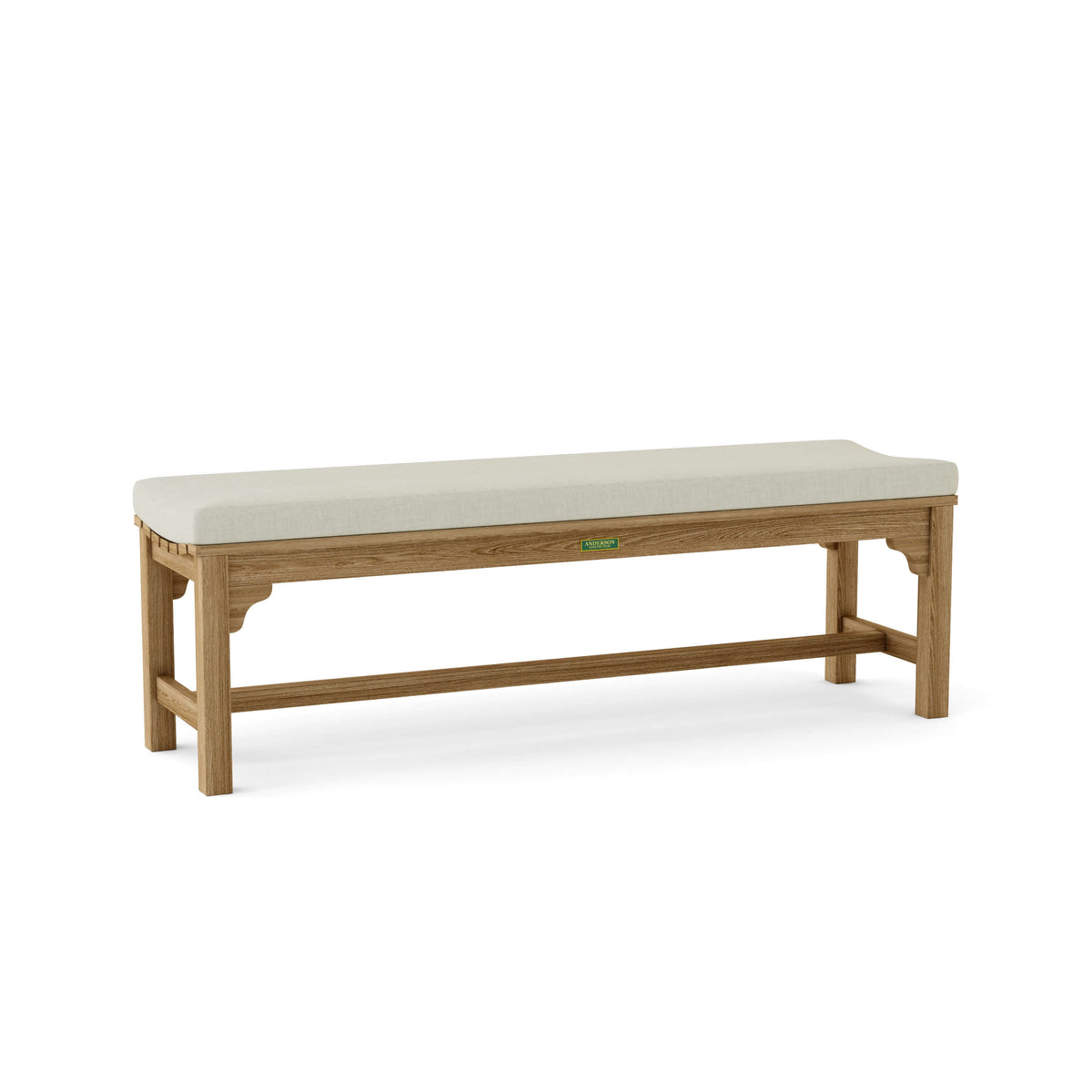 Sunbrella Canvas Natural Cushion Color Option for Anderson Teak Hampton 3 Seater Backless Bench