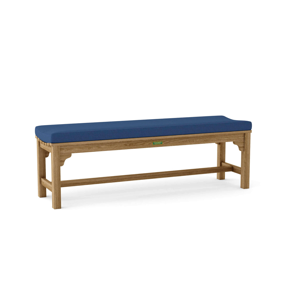 Sunbrella Canvas Navy Cushion Color Option for Anderson Teak Hampton 3 Seater Backless Bench