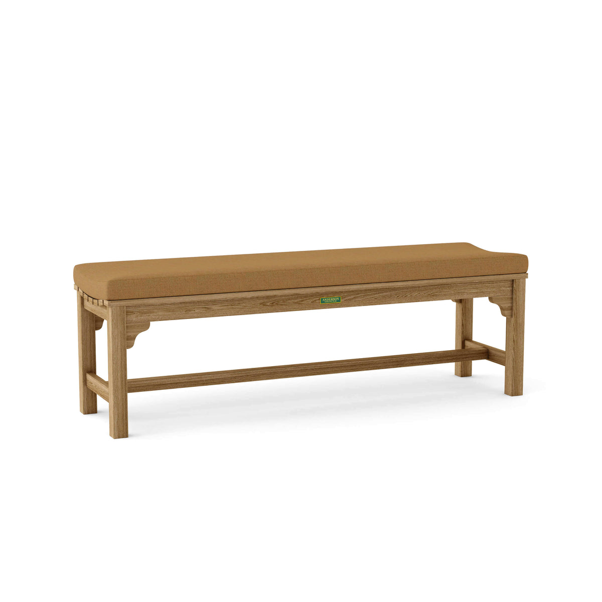 Sunbrella Canvas Teak Cushion Color Option for Anderson Teak Hampton 3 Seater Backless Bench