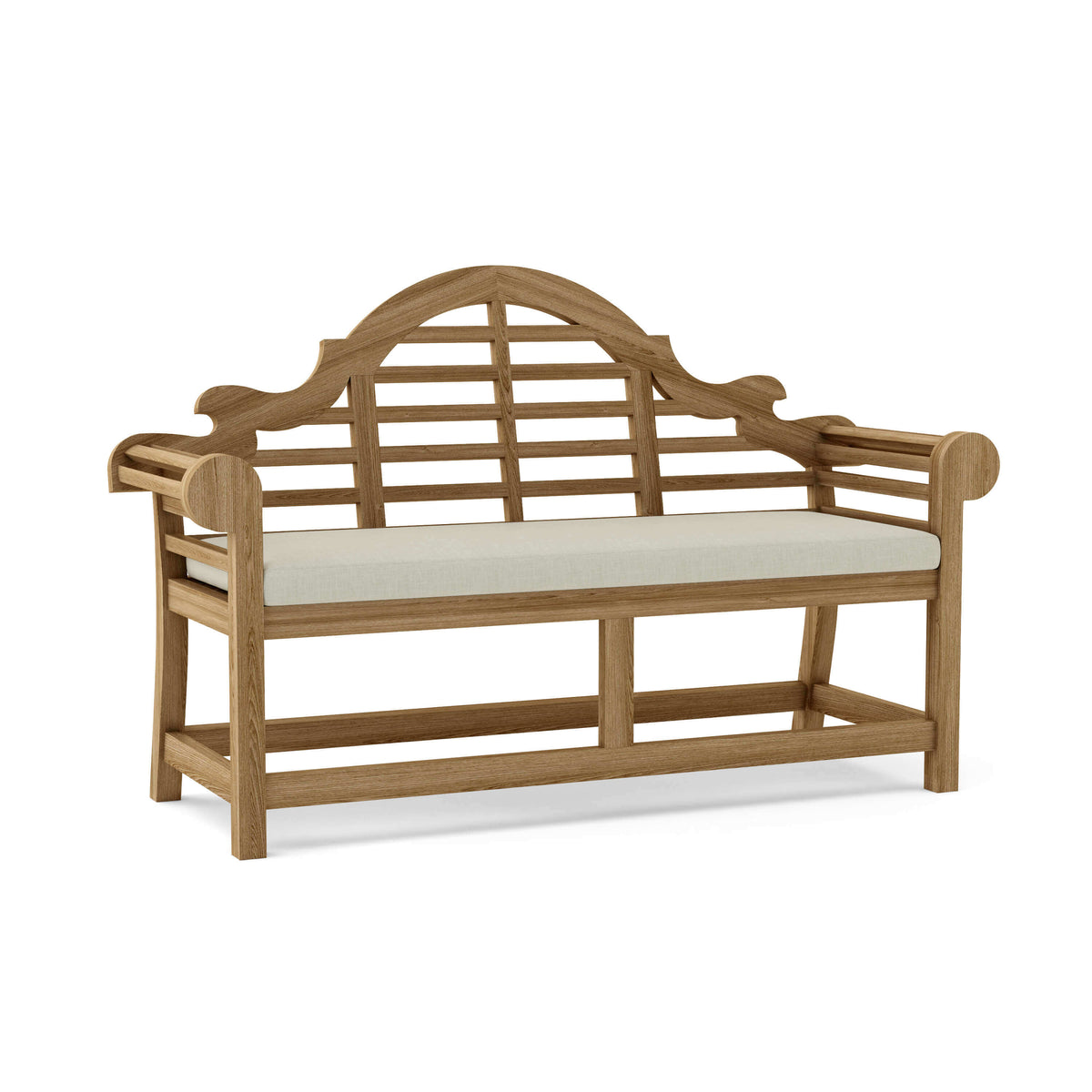 Sunbrella Canvas Natural Cushion Color Option for Anderson Teak Marlborough 2 Seater Bench