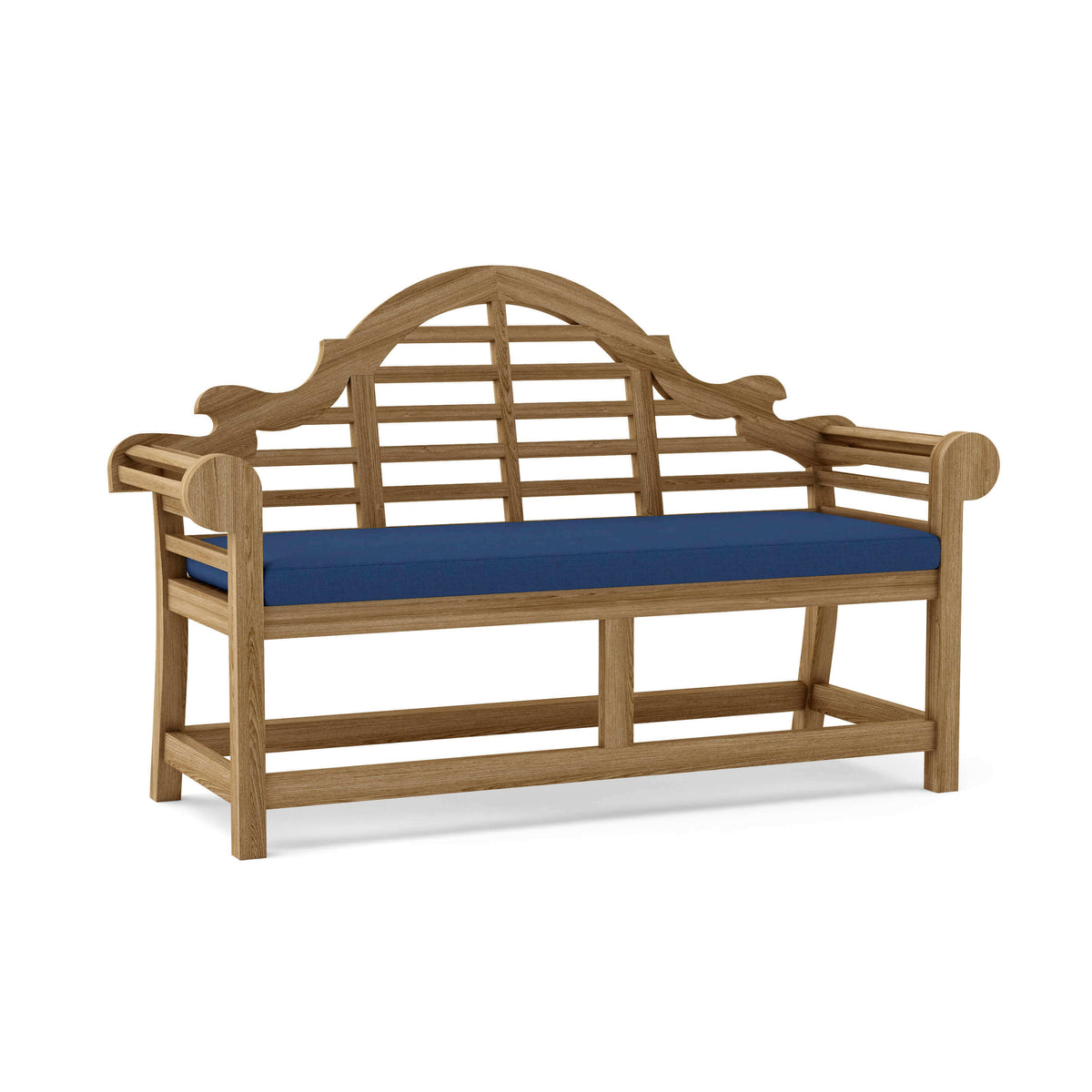Sunbrella Canvas Navy Cushion Color Option for Anderson Teak Marlborough 2 Seater Bench