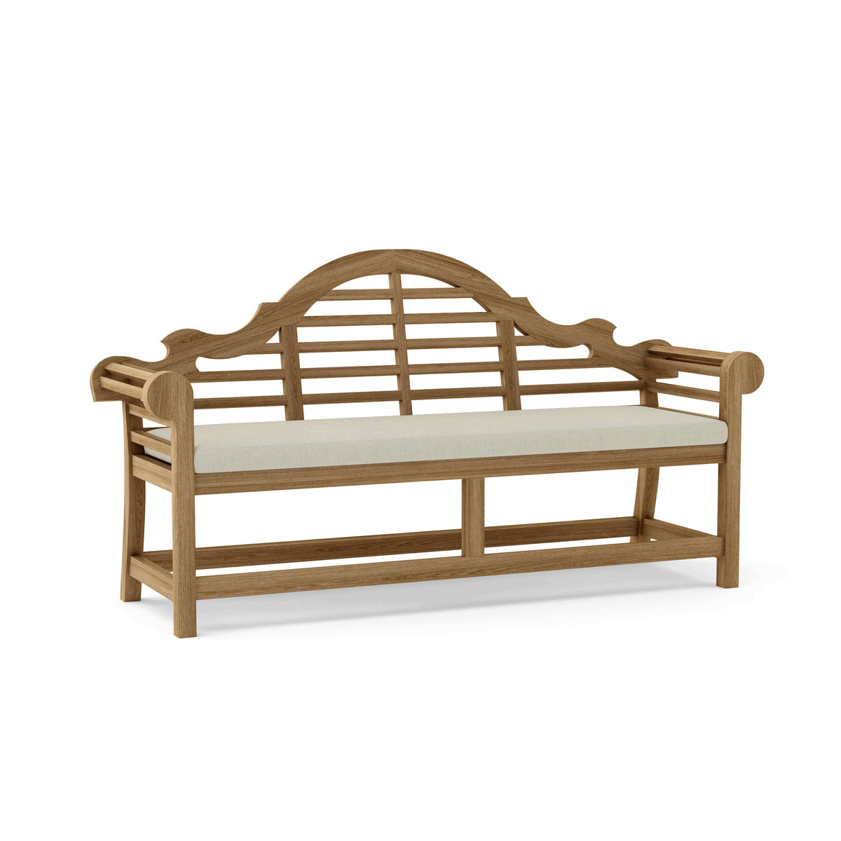 Sunbrella Canvas Natural Cushion Color Option for Anderson Teak Marlborough 3 Seater Bench