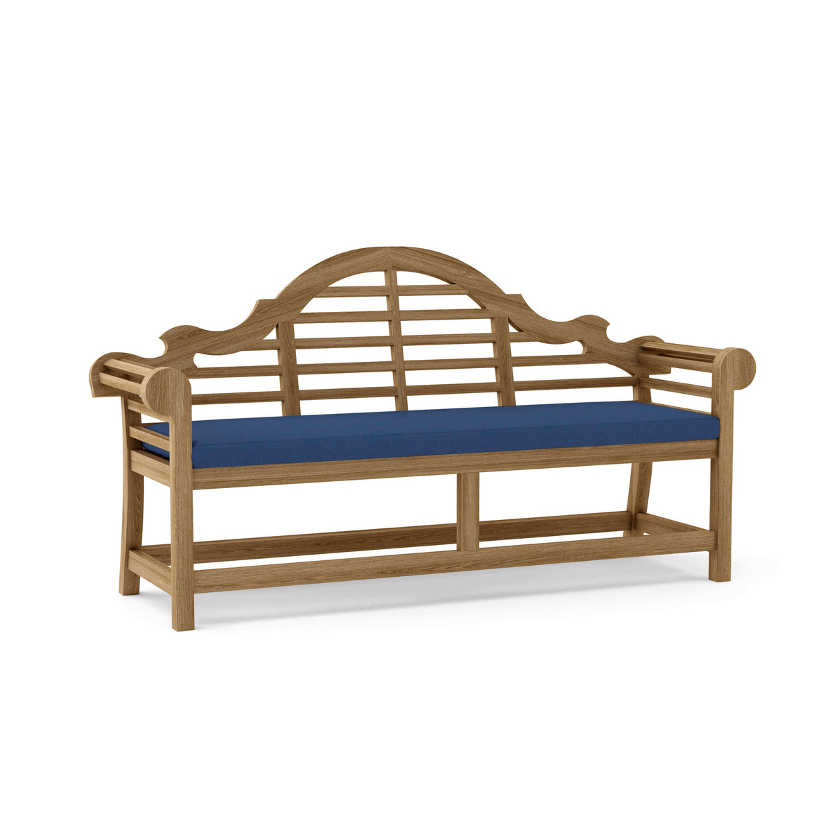 Sunbrella Canvas Navy Cushion Color Option for Anderson Teak Marlborough 3 Seater Bench