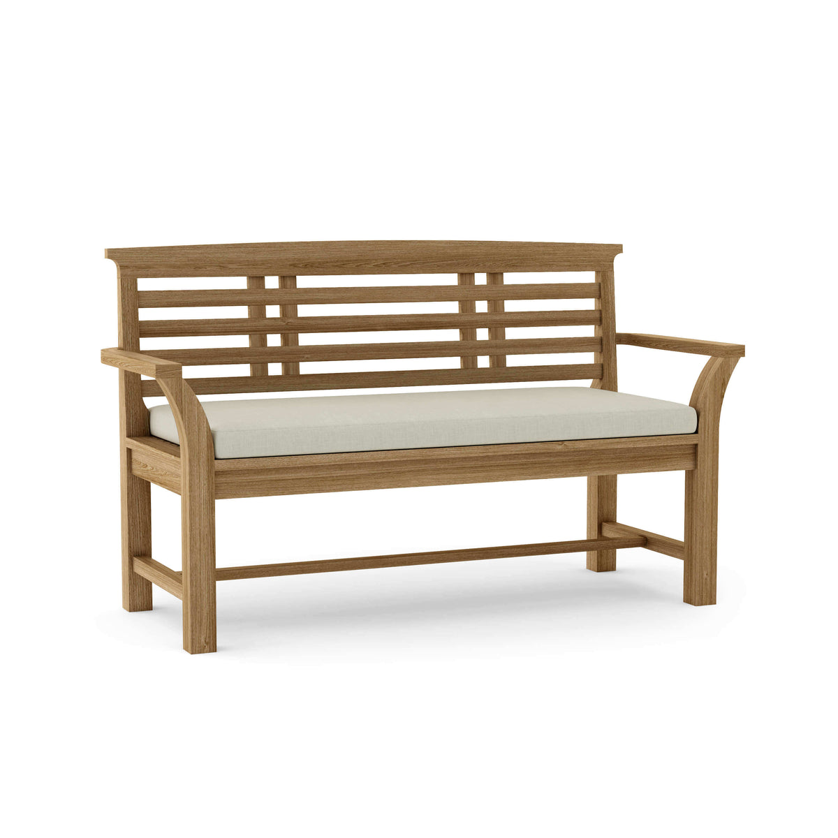 Sunbrella Canvas Natural Cushion Color Option for Anderson Teak Sakura 2 Seater Bench