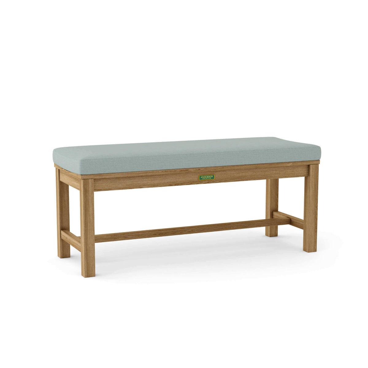 Sunbrella Cast Mist Cushion Color Option for Anderson Teak Casablanca 2 Seater Backless Bench