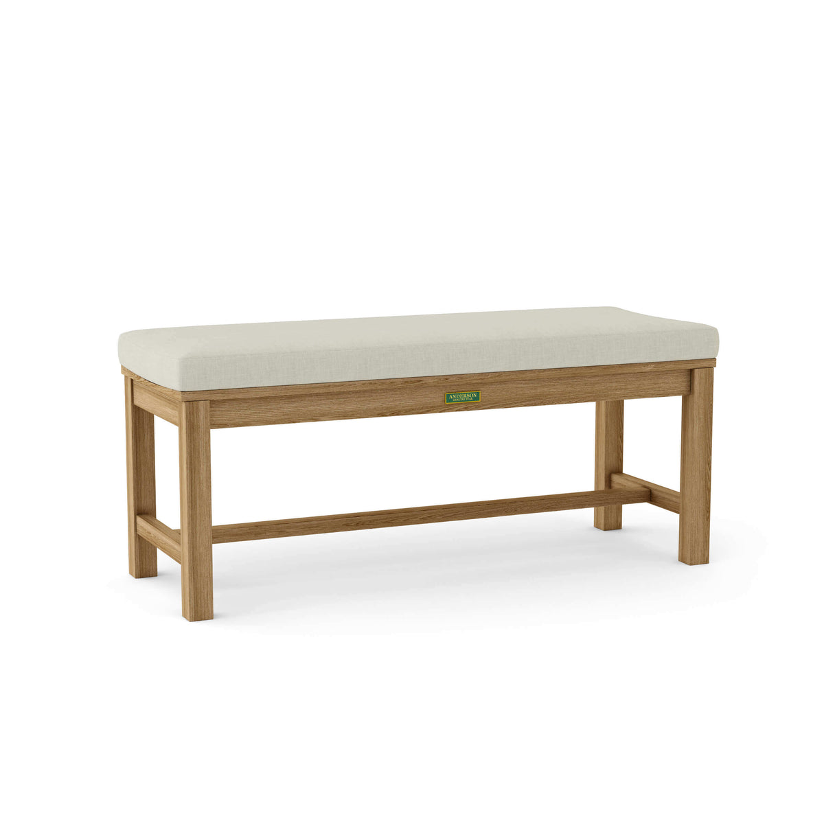 Sunbrella Canvas Natural Cushion Color Option for Anderson Teak Casablanca 2 Seater Backless Bench