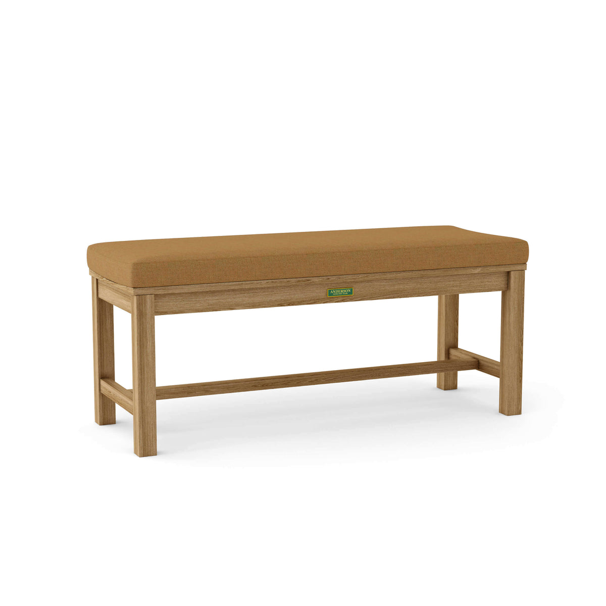 Sunbrella Canvas Teak Cushion Color Option for Anderson Teak Casablanca 2 Seater Backless Bench
