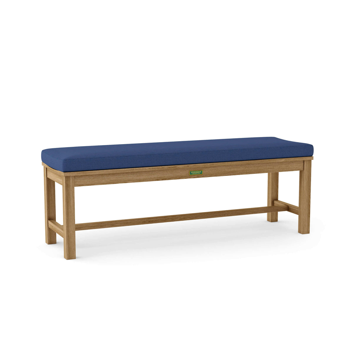 Sunbrella Canvas Navy Cushion Color Option for Anderson Teak Casablanca 3 Seater Backless Bench