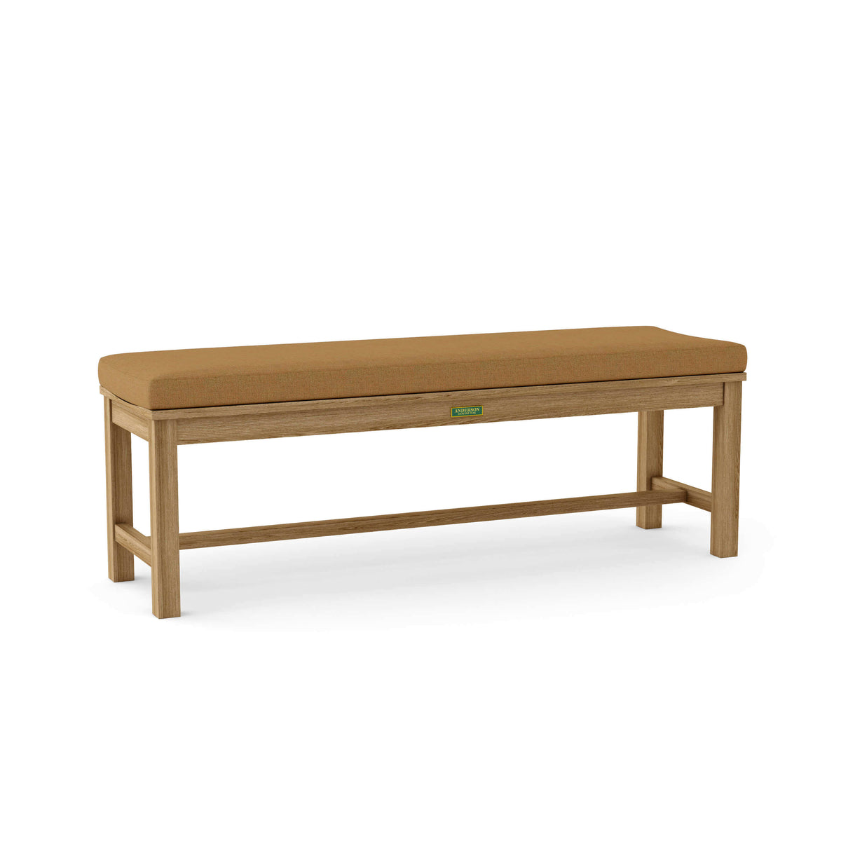 Sunbrella Canvas Teak Cushion Color Option for Anderson Teak Casablanca 3 Seater Backless Bench